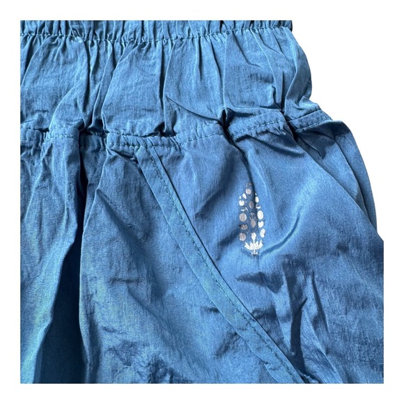 Free People Movement The Way Home Shorts Lined Ocean Blue Smocked Waistband Sz S - Picture 3 of 6